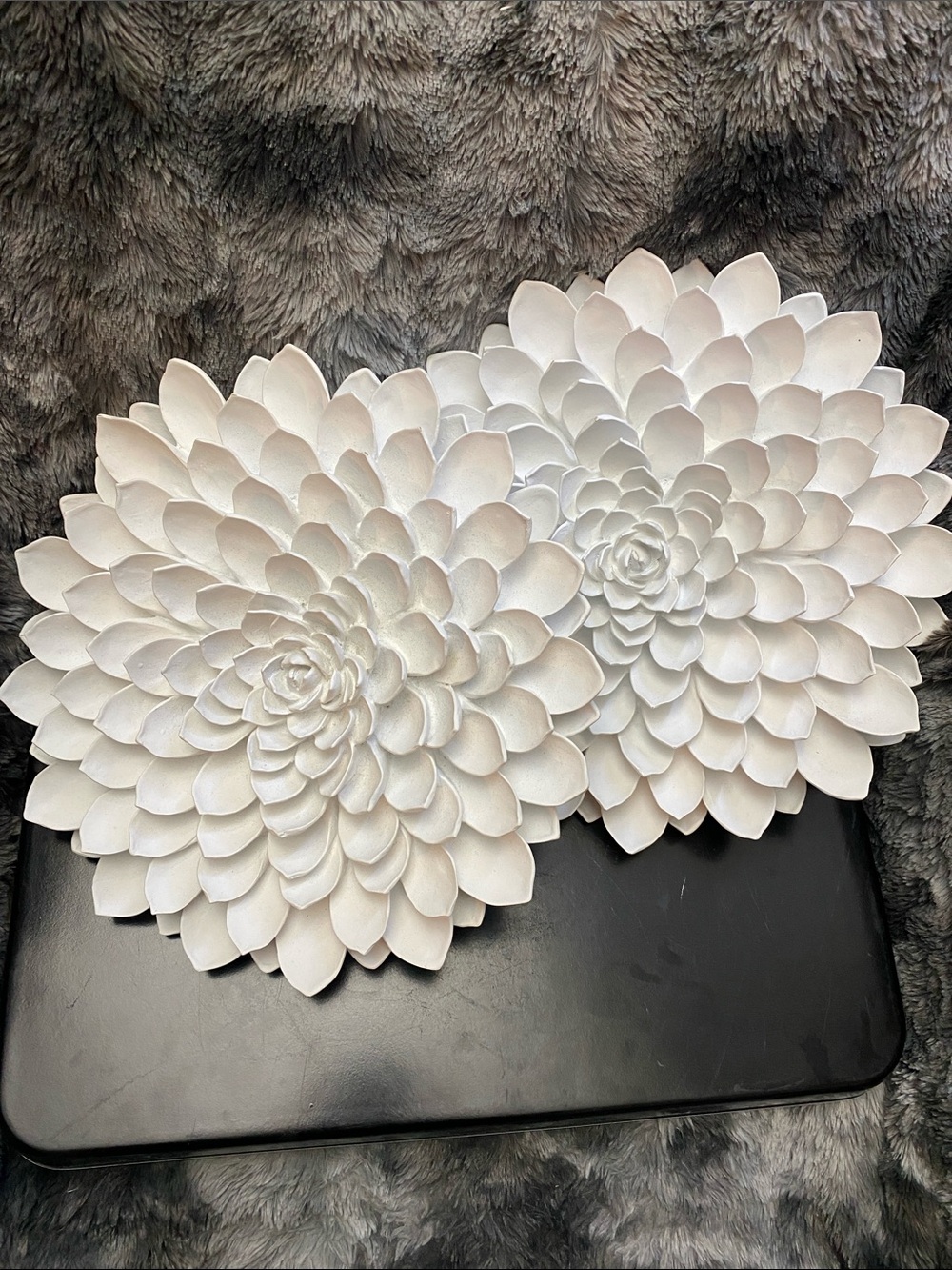 White Floral Petal Wall Decor Set - Elegant Home Accent